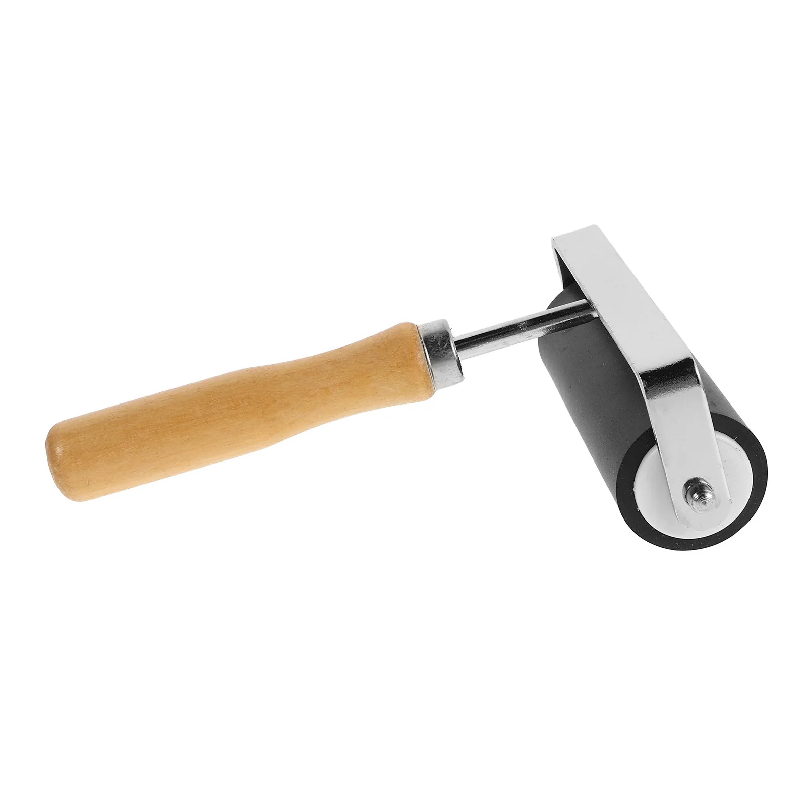 Professional Printmaking Roller Featuring Smooth Rubber Surface and Comfortable Wooden Grip for Even Ink Distribution Stamp DIY