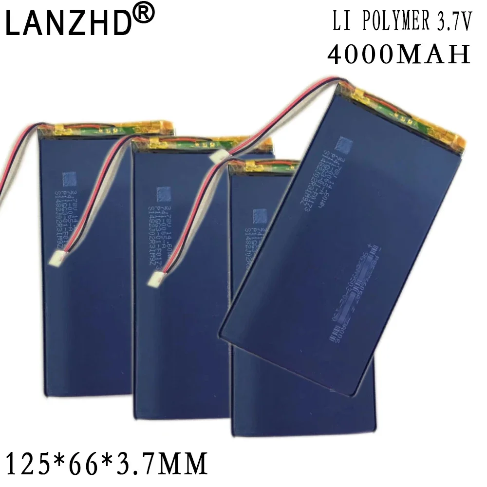 

1-10pcs 3.7V 4000mAH 3766125 Polymer lithium ion Li-ion battery for tablet pc BANK,GPS,mp3,mp4 battery