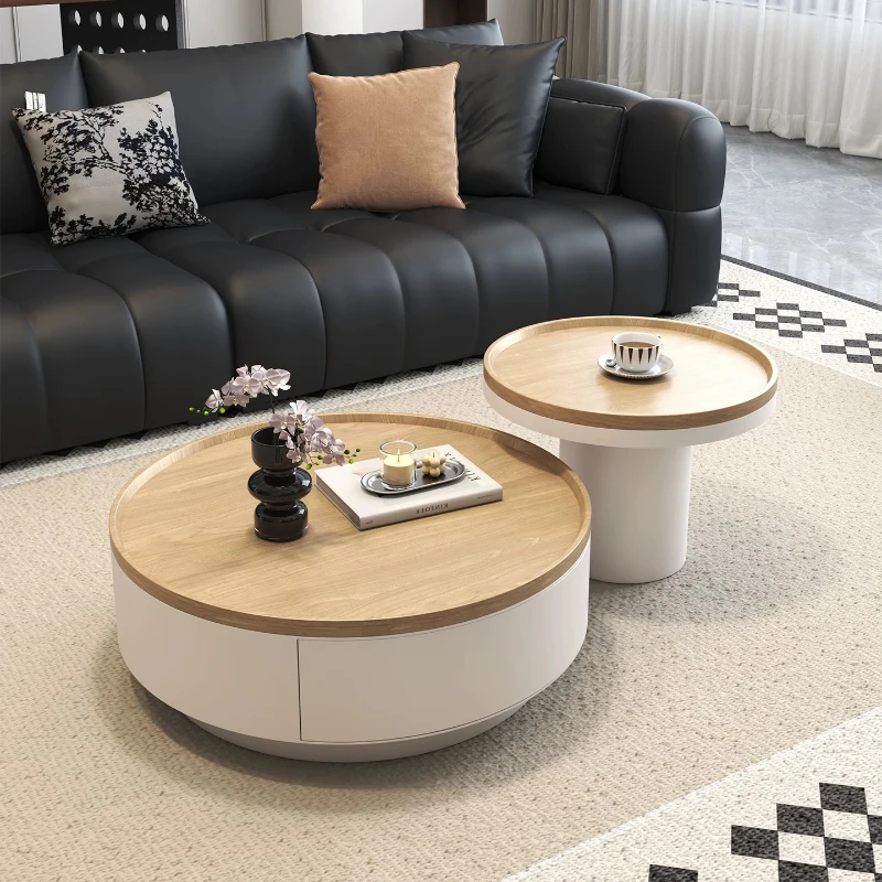 Modern Elegant Patio Coffee Table Nordic Seating Room Space Saving Coffee Table Funky Center Mesa Redonda Nesting Furniture