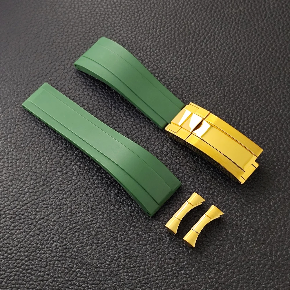 Uhrenarmband passend für 20mm breites VK63-Gehäuse, Uhrenzubehör, 20mm Gummiarmband mit gebogenen Uhrenarmbandenden, Teile für mechanische Uhren – Detail 7