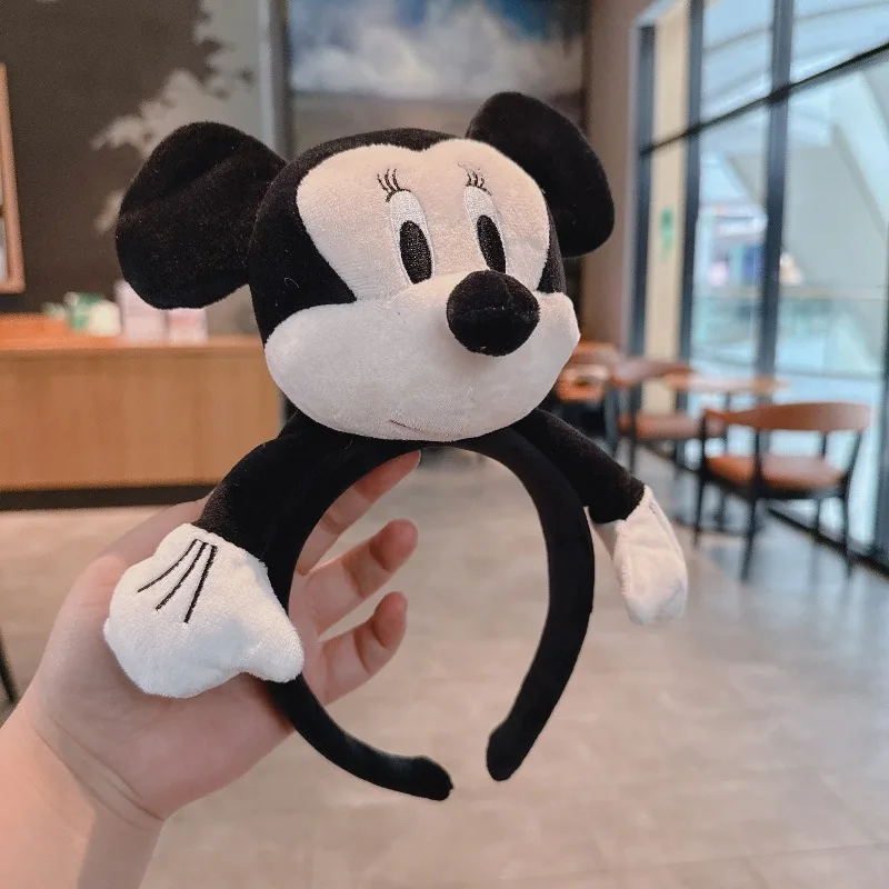 

Minnie Mouse Ears Headband with Bow Soft Plush Cartoon Hair Accessories for Women Girls