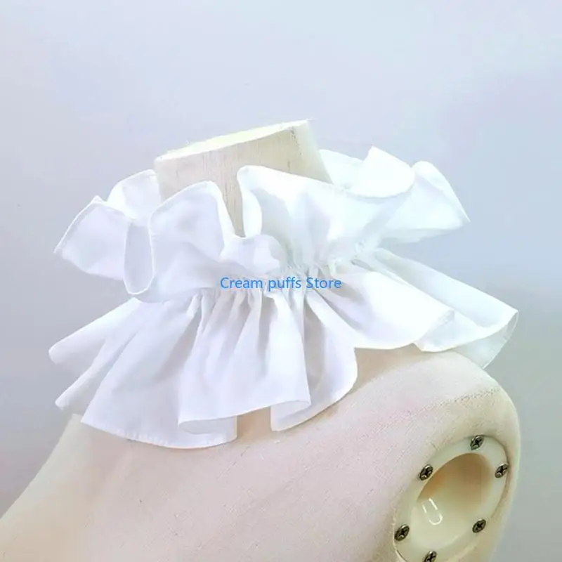 50le colar colarinho vitoriano Ruffled Court Colle