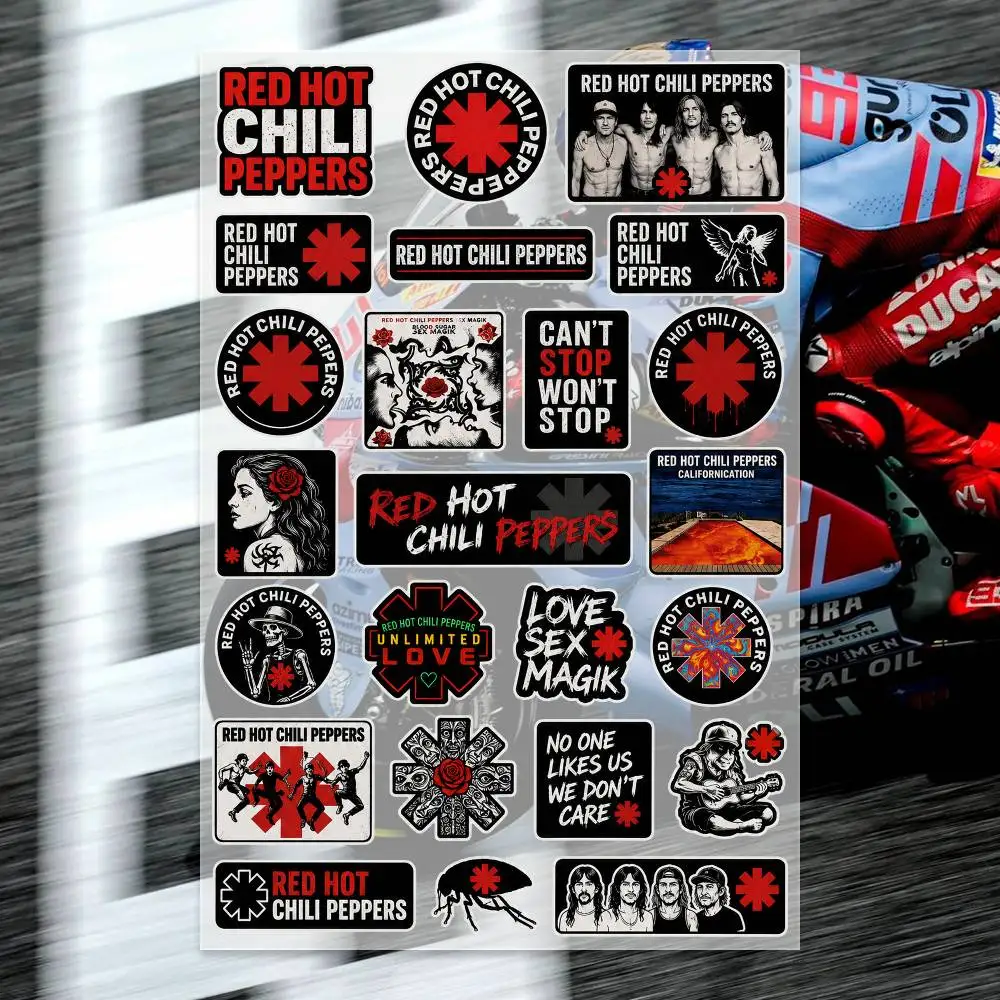 R-Red Hot Chili Peppers Moto Sticker Auto Body Bumper Windows Motorcycle Laptop Walls Vinyl Decal Car Tuning Accessories