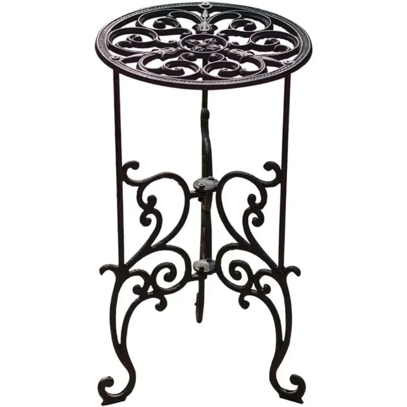 

Cast Iron Potted Plant Stand,19.3-Inch 1 Tier Metal Planter Rack,Decorative Flower Pot Holder,Vintage & Rustic Style Indoor