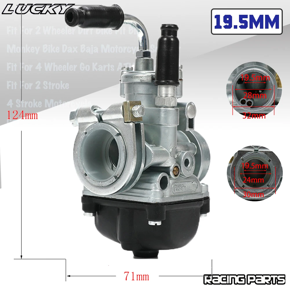 New Motorcycle Carburetor Carb For PHBG 17.5mm 19.5mm Racing 17.5 19.5 50CC 70CC 90CC Dellorto Model Dirt Bike Motocross