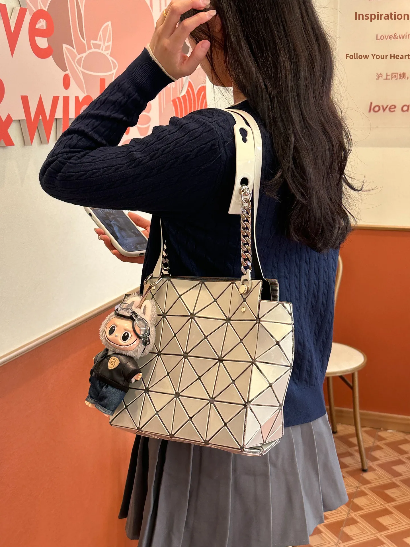 Extended Chain Strap Belt Bag Accessories Underarm Modification Four Six Eight Grids Longened Strap Shoulder Bag Accessory