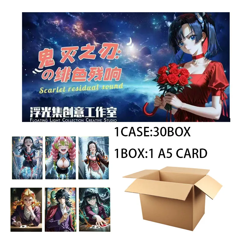 

Wholesales Demon Slayer Collection Card Floating Light Collection Scarlet Reverberation A5 Flash Anime Games Cards