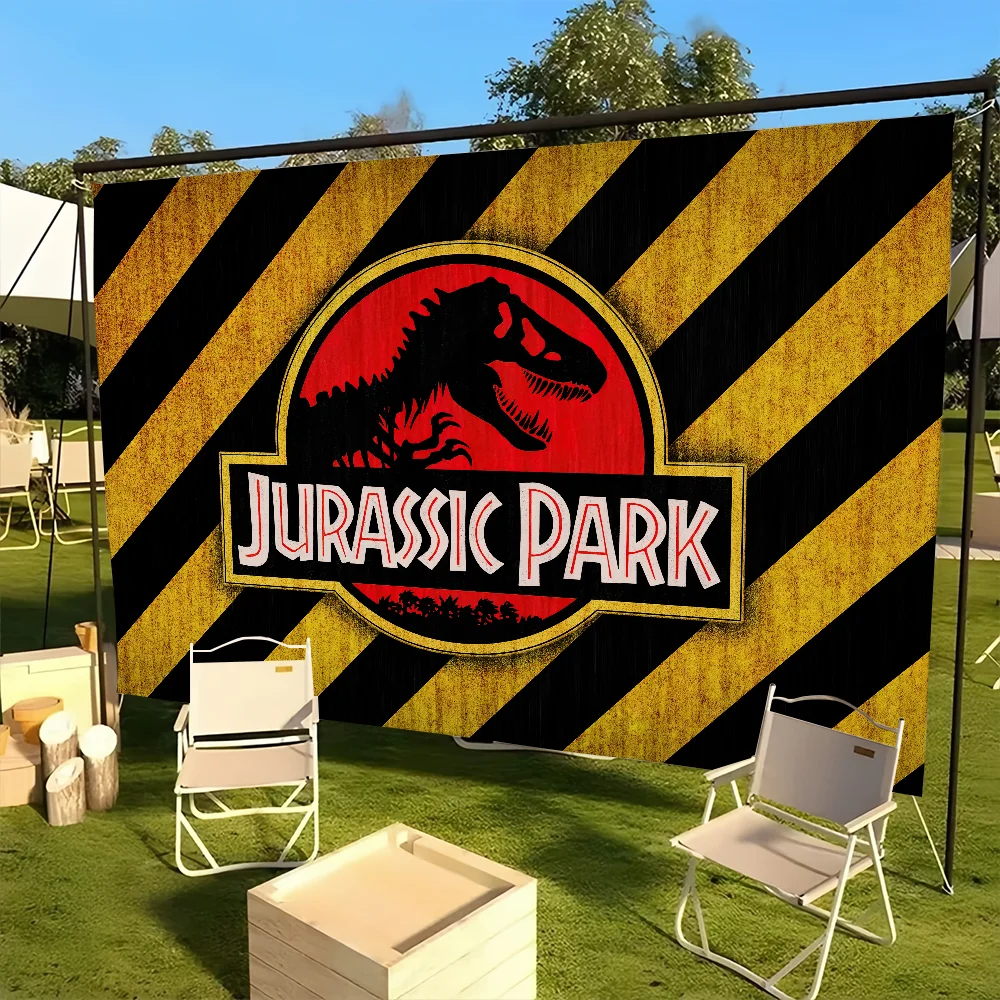 Film J-Jurassic P-Park cool (2) flag Decoration Outdoor Picnic Party Art Hanging Home Camping Party Banner Best sellers