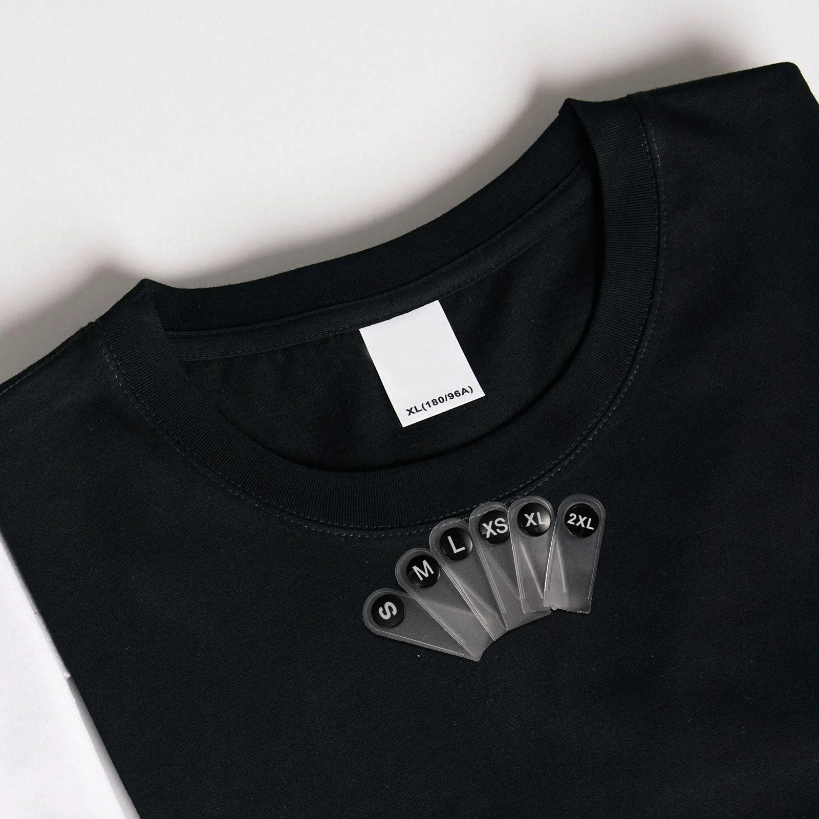 

60pcs Clothing Size Labels Accessories Plastic Garment Tags Round Design Accurate Labeling Materials Efficient Solution