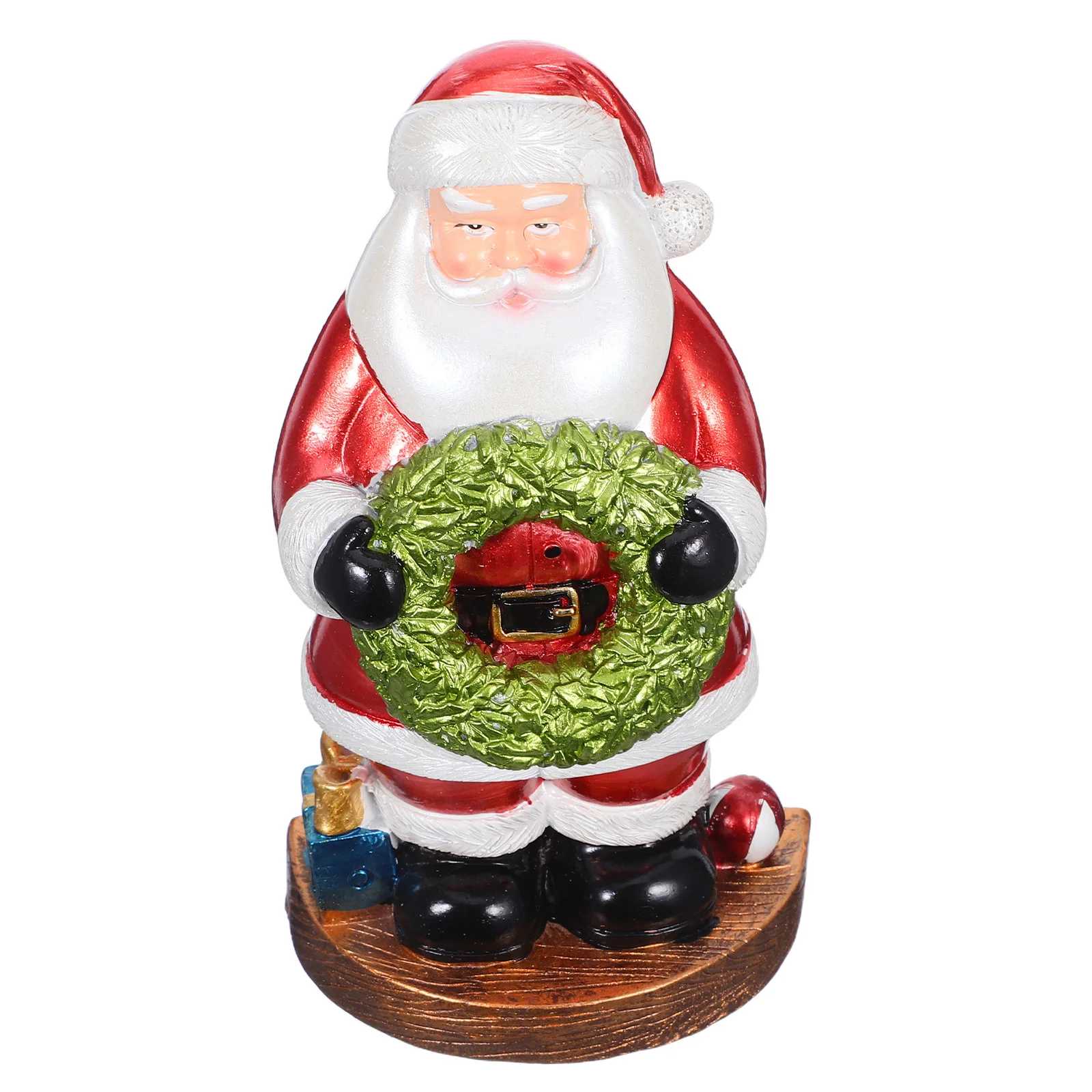 

Santa Claus Resin Statue Mini Christmas Tabletop Fireplace Mantel Decoration Ornament Funny Santa Figurines