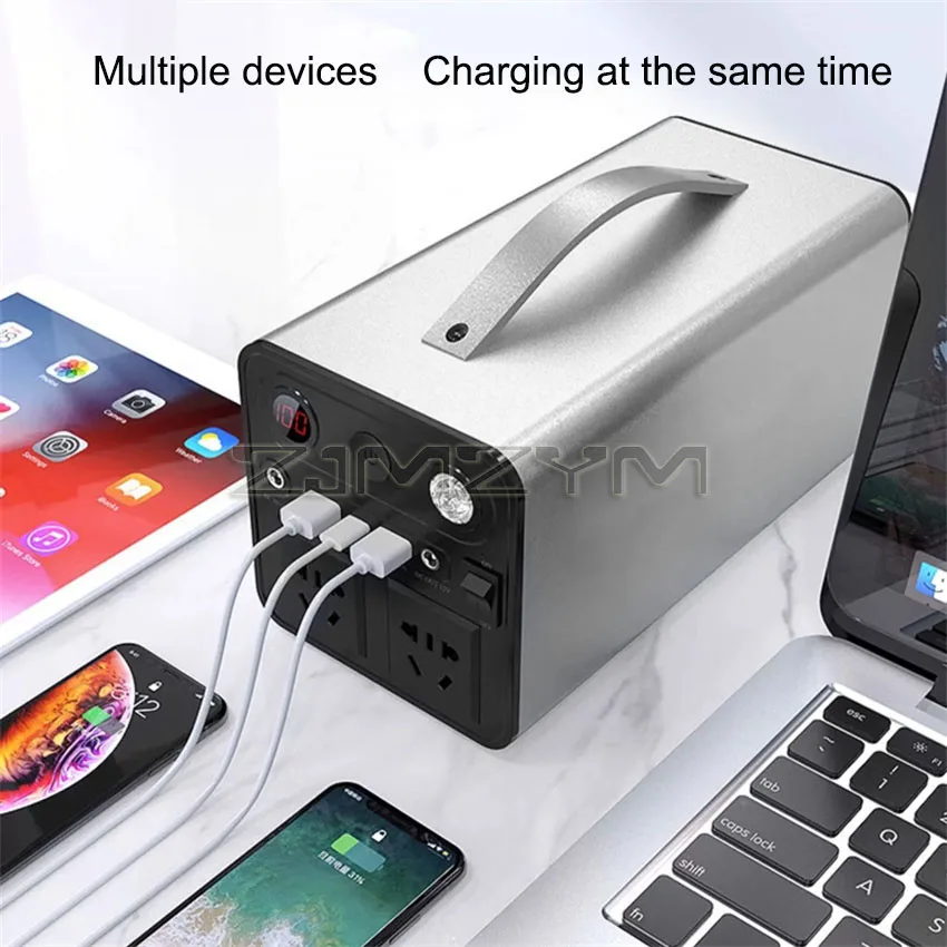 84000mAh Solar Generator Power Supply Portable Auxiliary Battery Power Bank Inverter Outdoor Emergency DC output Battery Charger