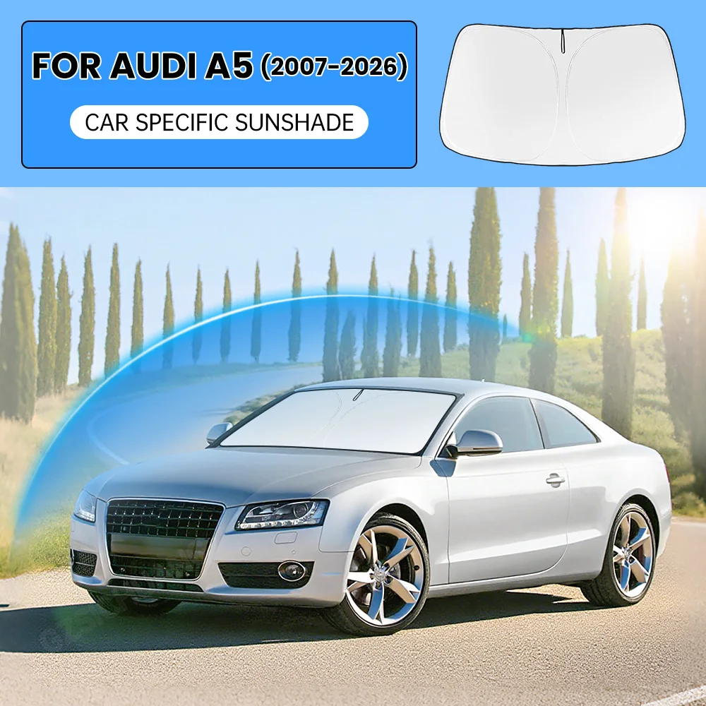 

Car Sun Shade Front Window Shade Cover Visor For Audi A5 2007-2022 2023 2024 2025 2026 Windshield Sunshade Interior Accessories