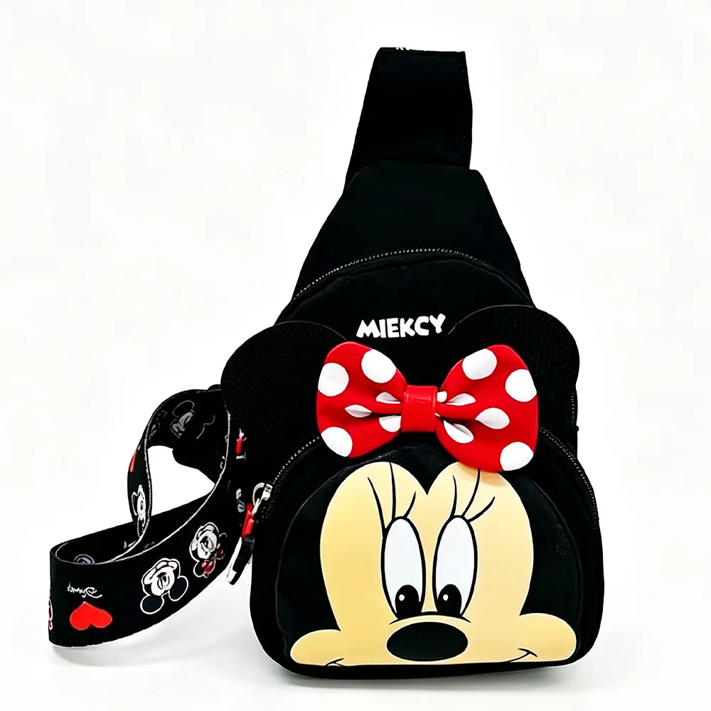 Bolso cruzado de dibujos animados de Mickey Mouse de Disney, monedero de un solo hombro para niños y niñas, accesorio bonito y moderno para niñas