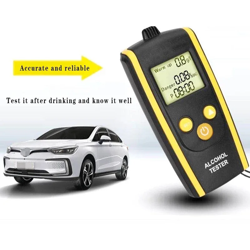 HT-611 Household Contact Free Blowing Type Portable Alcohol Detector Vehicle Mounted Alcohol Tester Driving Drinking Monitor