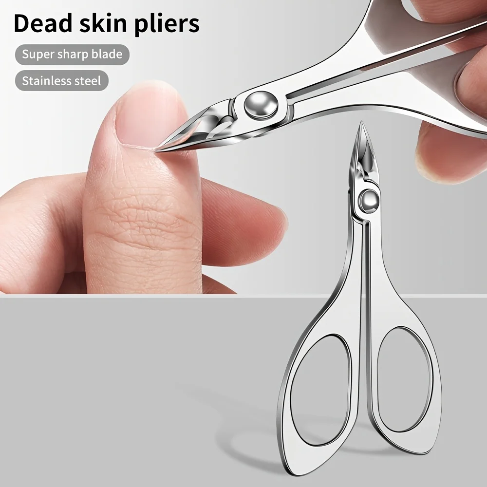 3Pcs Stainless Steel Cuticle Scissors Daily Nail Care For Salon Home Sharp Dead Skin Trimming Manicure Pedicure Grooming Tools