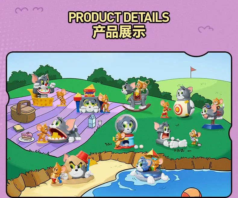 Original POPMART Tom und Jerry Mischief Land Serie Blind Box Sammlerstück Desktop-Ornament Actionfiguren Modelle Spielzeug Geburtstagsgeschenk – Detail 7