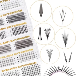 RUJADE Feather Shape Premade Fan Lashes Comic Spire Eyelashes Wispy Fluffy Fairy Russian Volume Eyelash Extension