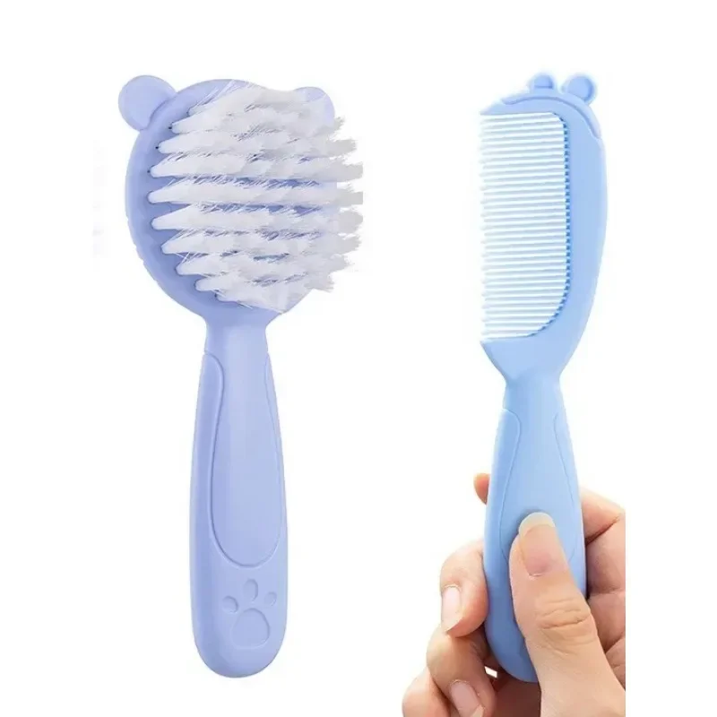 2Pcs/Set Cute Kids Baby Small Hair Brush and Comb Set for Newborns & Toddlers Baby Brush Soft Bristles Baby Hair Care Gift
