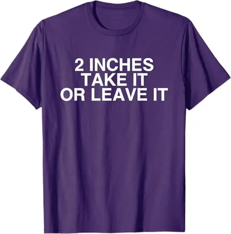 2 Inches Take It or Leave It T-Shirt Letters Printed Sarcastic Saying Tee Short Sleeve Blouses Men's Fashion Streetwear Clothes