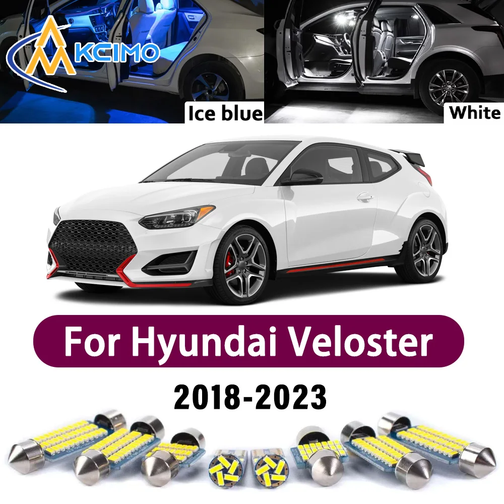 

High Lumen CANBUS Error Free LED Interior Light Kit For Hyundai Veloster JS 2018-2023 Map Trunk Reading Dome Lamp Bulbs Set