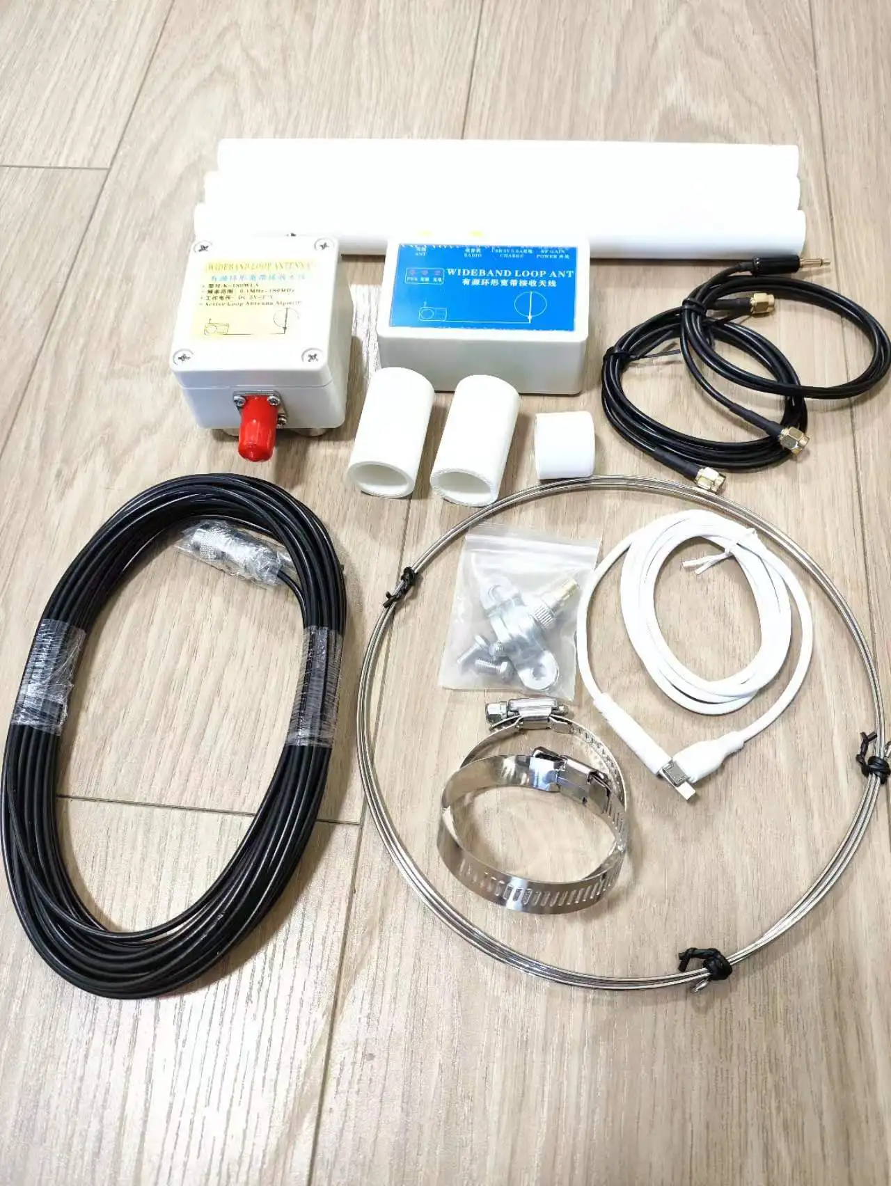 NEW Upgrade K-180WLA Active Radio Antenna Full Band SDR LOOP Small Ring Shortwave Antenna 0.1MHz-180MHz Receiving Aerial S2000