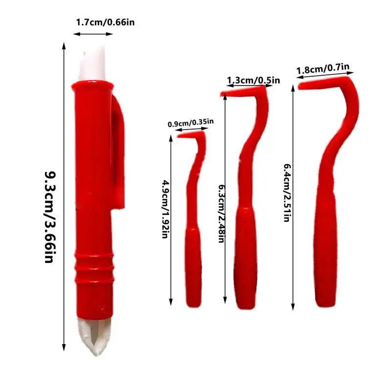 4pcs Flea Remover Hook Dog Tick Remover Scratching Extractor Mite Tweezers Comb Louses Pliers Pet Flea Removal Tool Kits