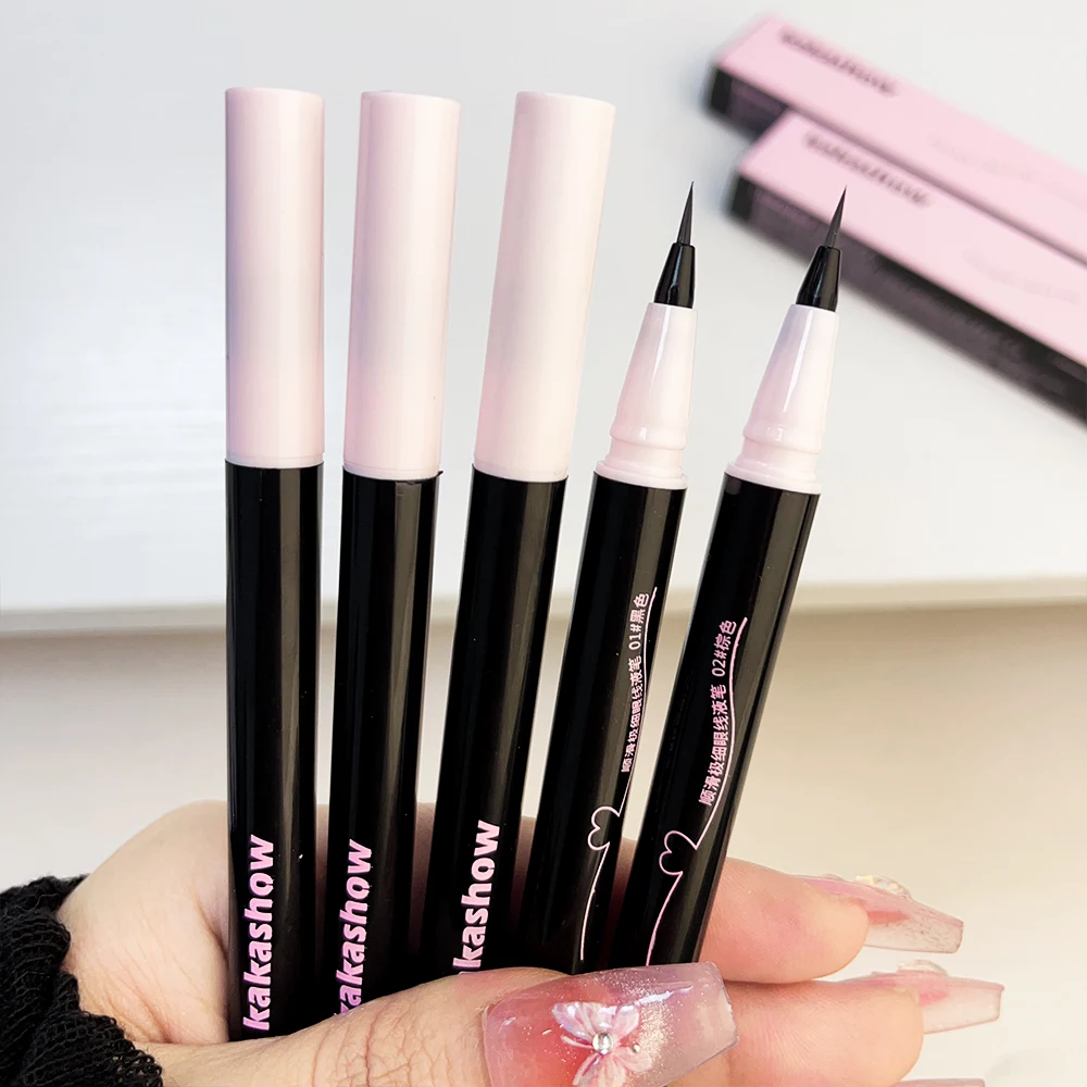 Matita per Eyeliner liquido opaco Ultra-fine impermeabile asciugatura rapida nero marrone sdraiato baco da seta ciglia inferiori Eyeliner per il trucco degli occhi