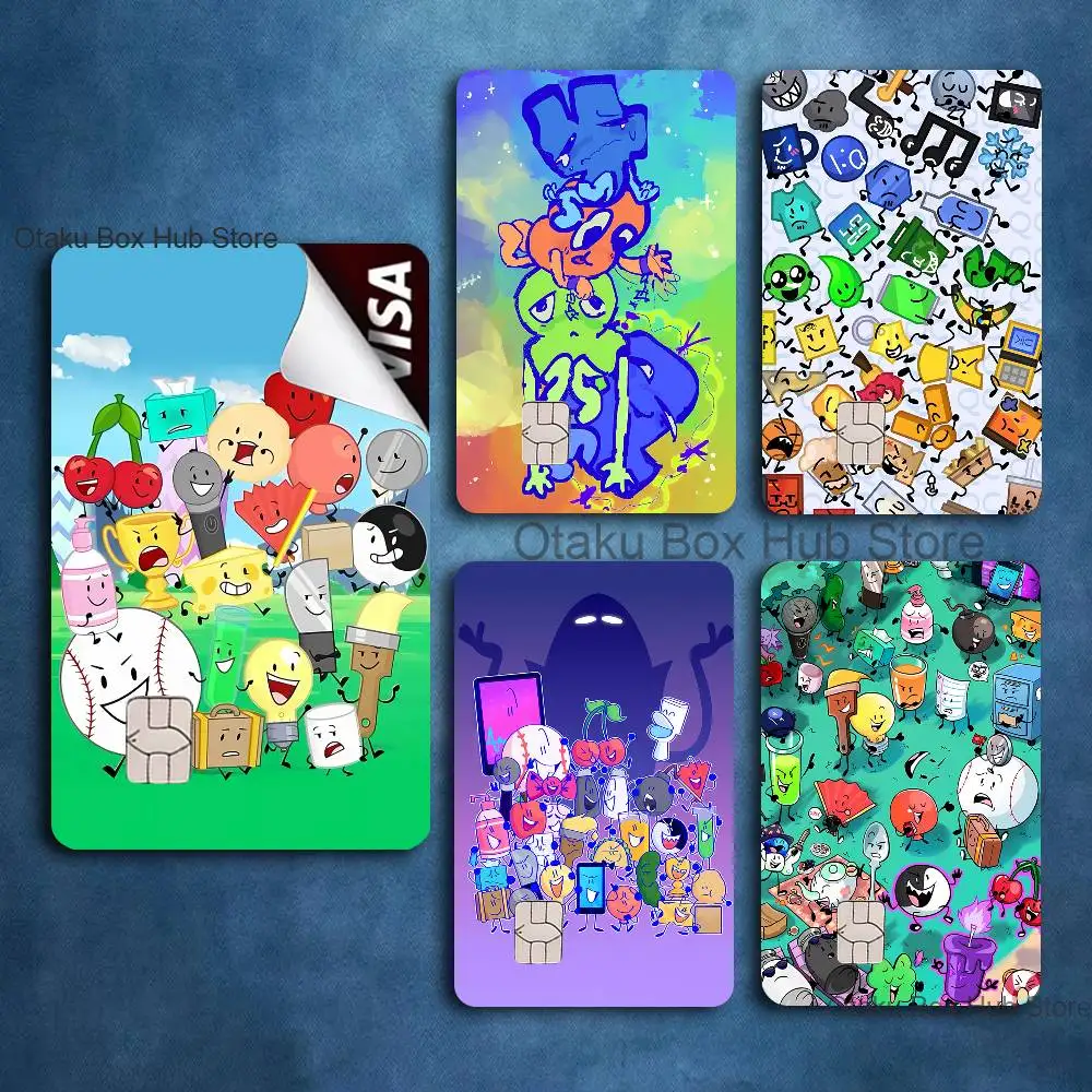 

BFDI B-Battle for Dream IslandS Credit Card Skin Stickers For Bank Card Bus Metro Card Sticker Waterproof Women Gift