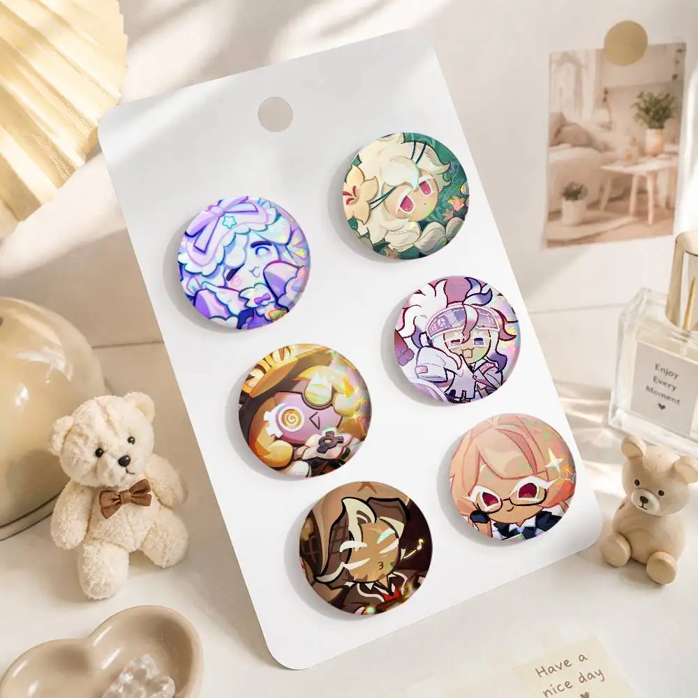 Cookie Run Kingdom-M Creative Round Button Pins Badge Set Cartoon Anime Movie Music Pattern Brooches For Bags Jackets
