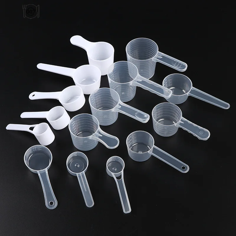 1Pcs 50/60ml Plastic Measuring Coffee Scoop with Scale Baking Utensils Milk Powder Laboratory Liquid Spoon Kitchen Accessories