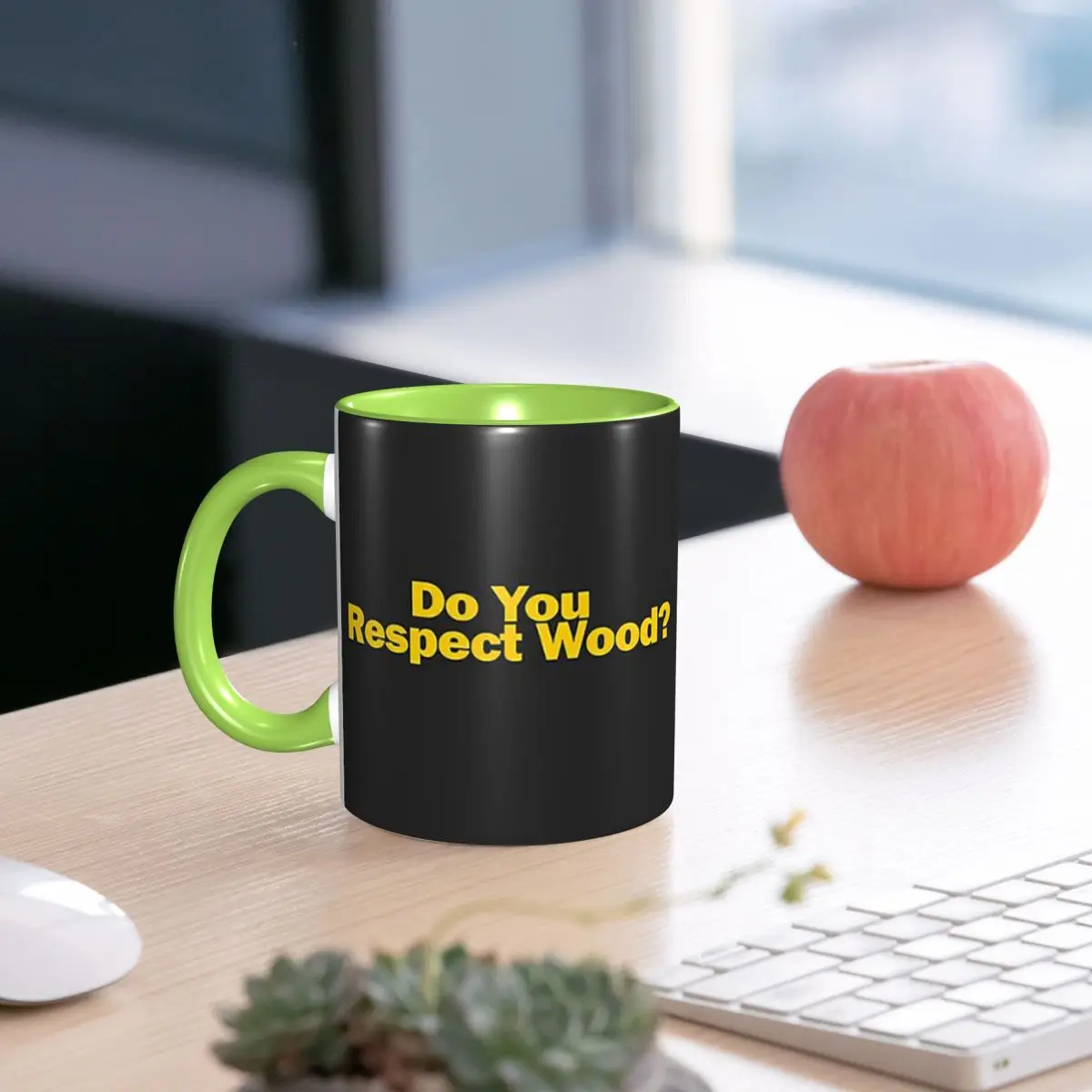 Do You Respect Wood Mug Funny Ceramic Coffee Cups Tea Mugs Milk Cup Drinkware Gifts for Friends