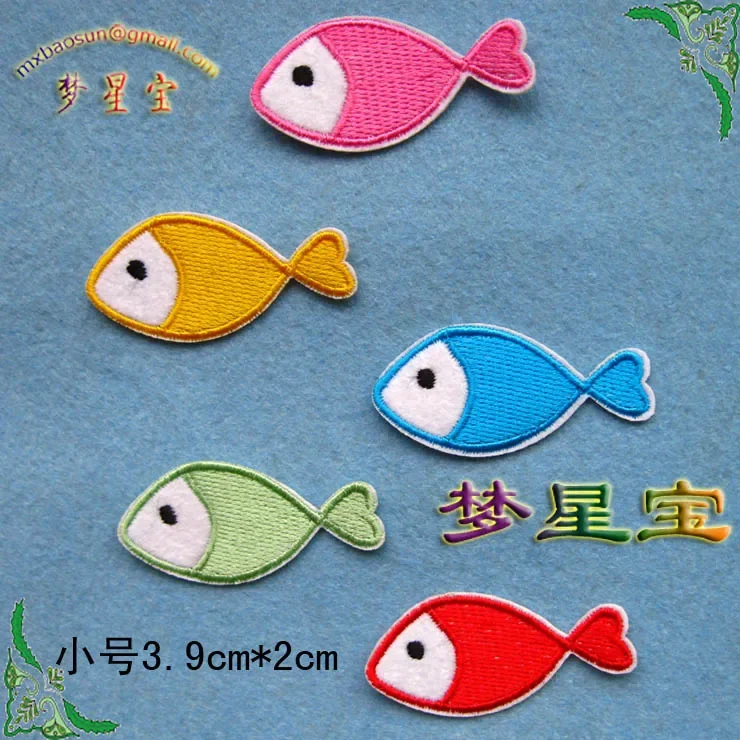 Adhesive tape stickers B471 five-color small fish frog cartoon patch stickers clothes stickers children\'s clothing