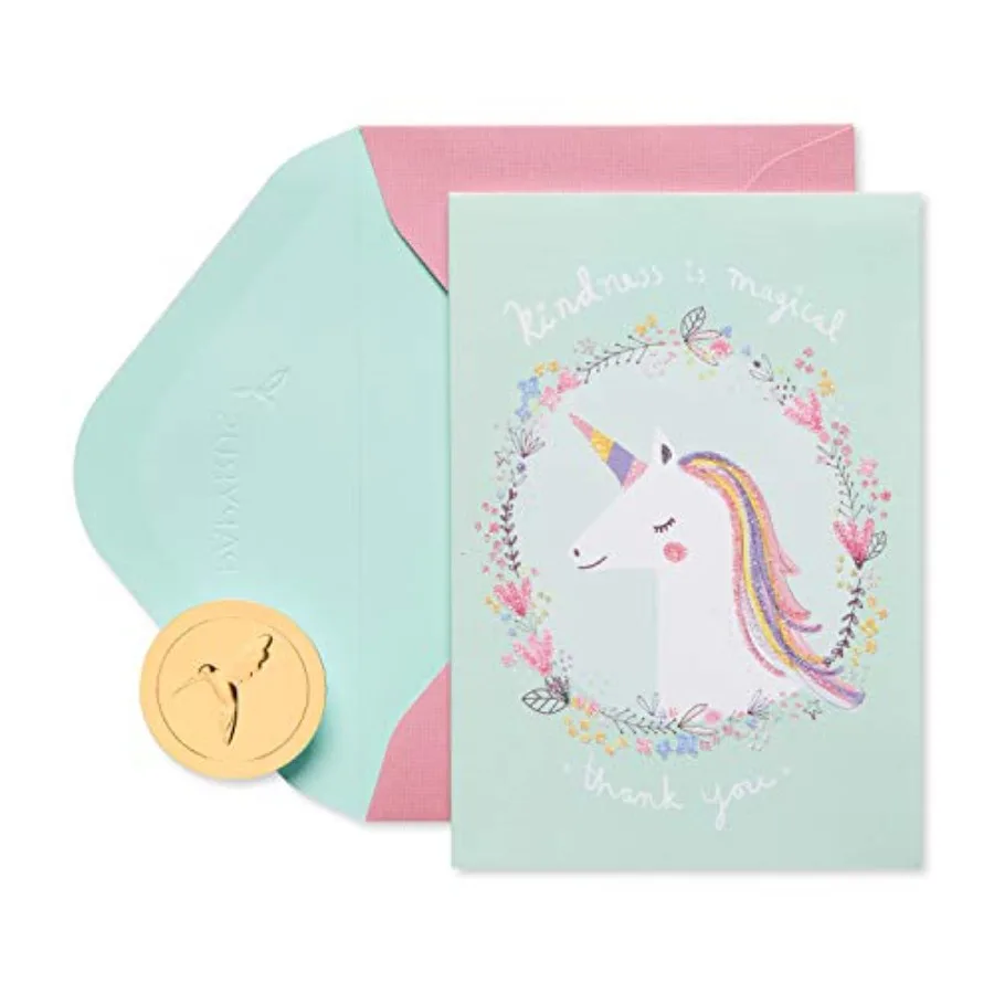 

Unicorn Thank You Cards with Envelopes, Kindness is Magical 14-Count