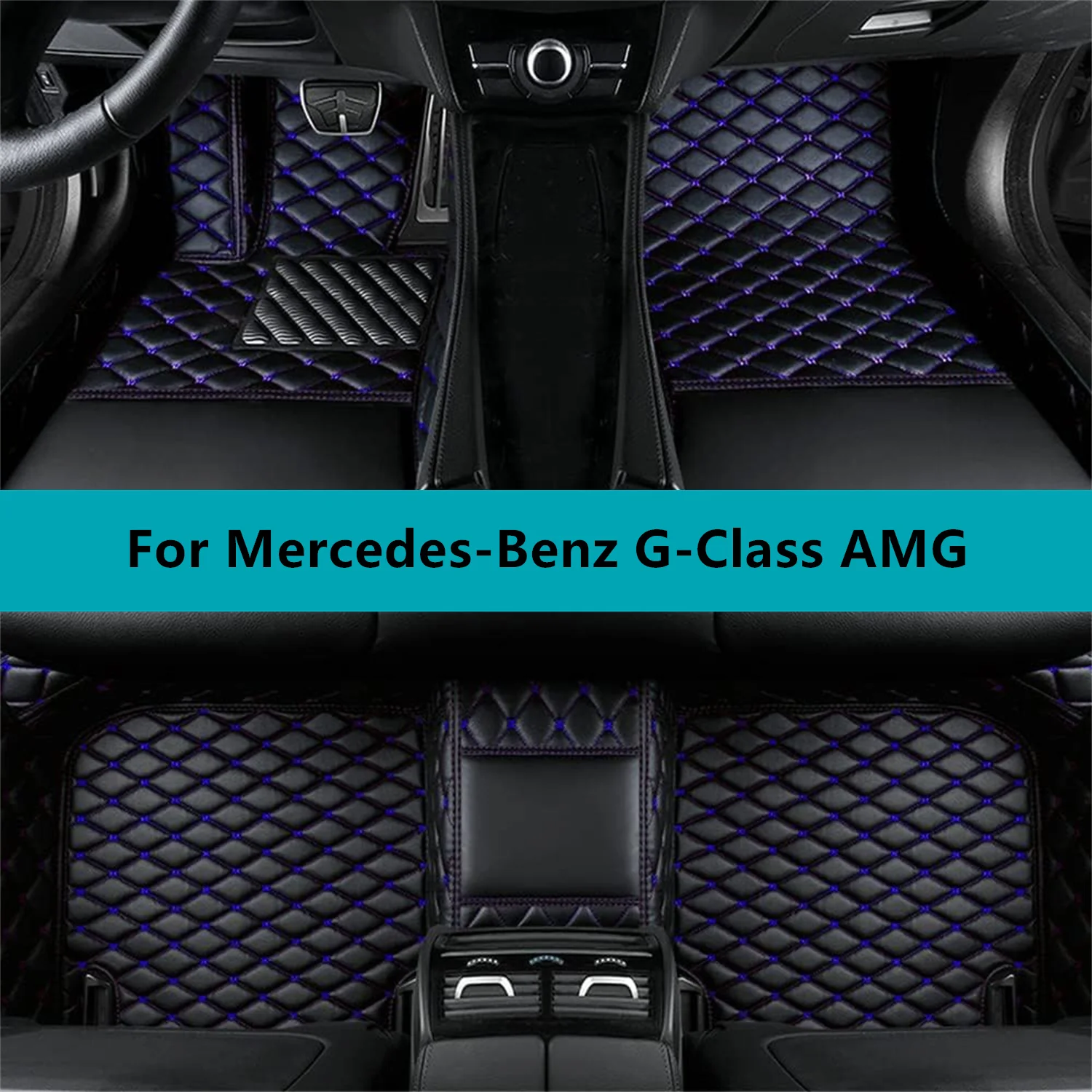 Full Set Car Floor Mats For Mercedes-Benz G-Class AMG 2024 2025 2026 2027 2028 Leather All Weather Waterproof Car Floor Mats