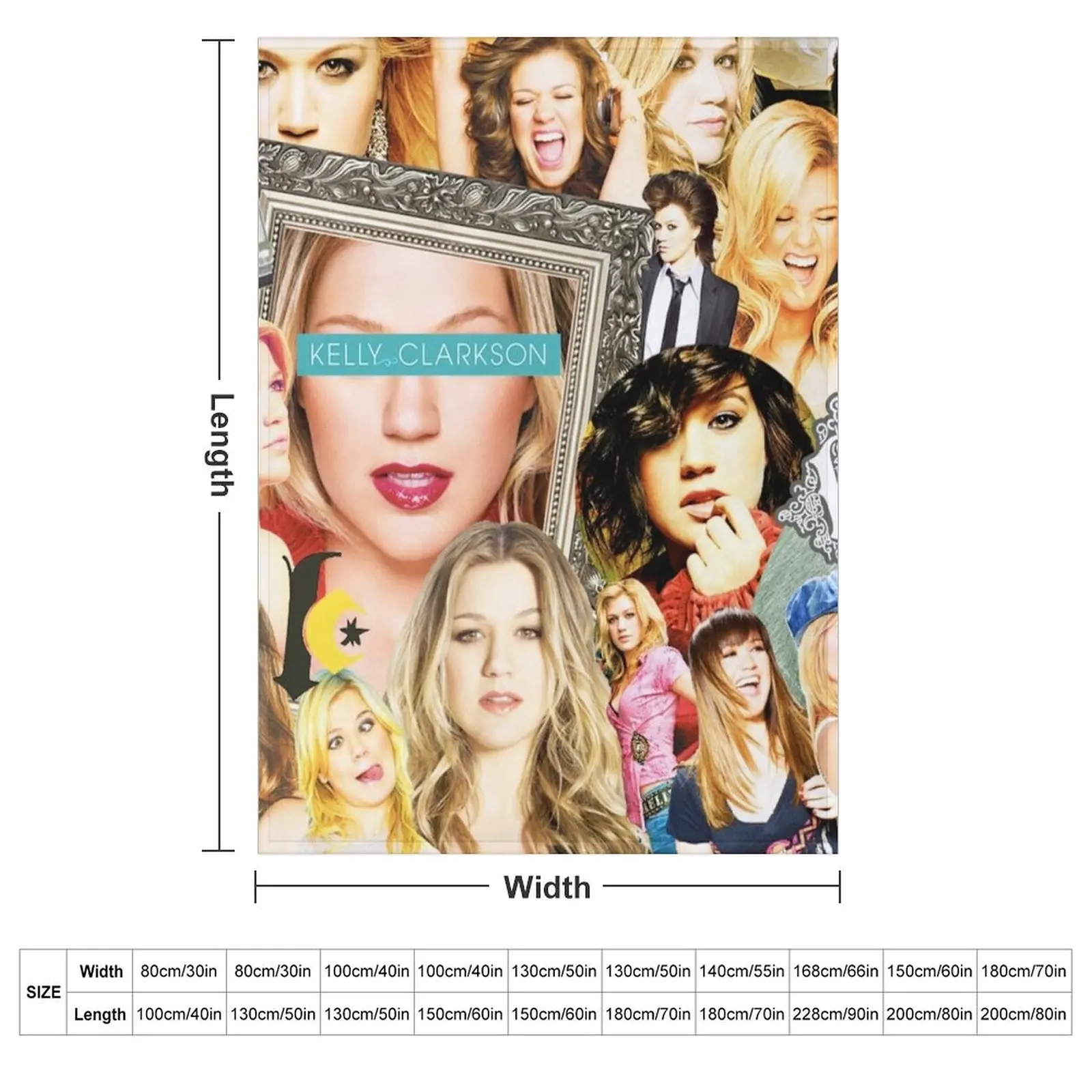 kelly clarkson collage Throw Blanket warm winter Decorative Beds Designers Large Soft Beds Moving Blankets