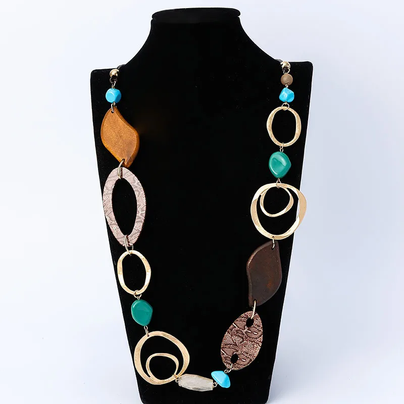 

Kaseakia Acrylic Chain Long Necklace Sweater Chain for Women Fashion Jewelry Accessories