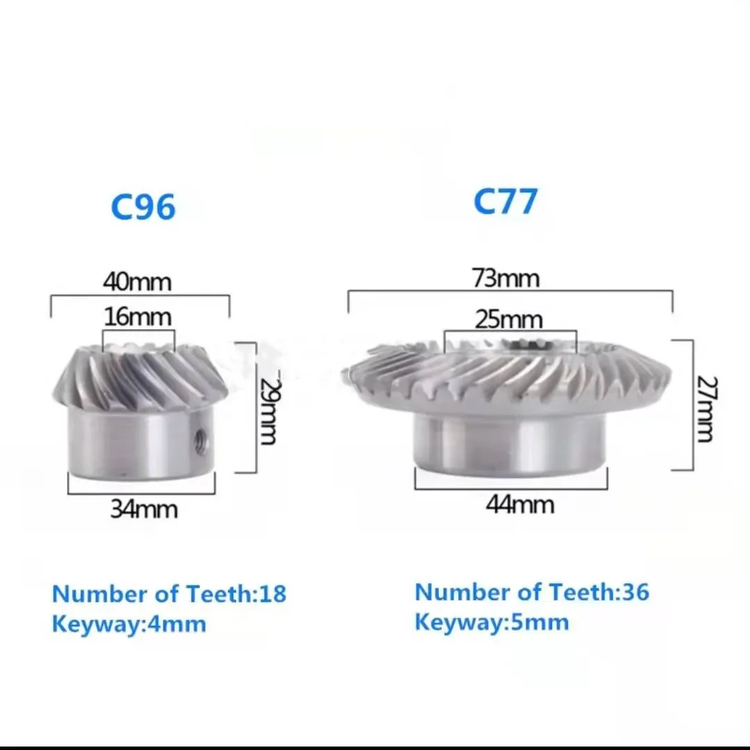 Milling Machine Accessories Tool Lifting Gear C77+96 Helical Mill Gear For Bridgeport Mill Part 1set