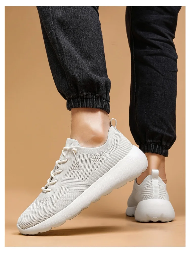 

Knitted Trainers Men Women Breathable, Lightweight Running Shoes High-Flexibility Thick Soles, Mesh Upper Commuter Shoes