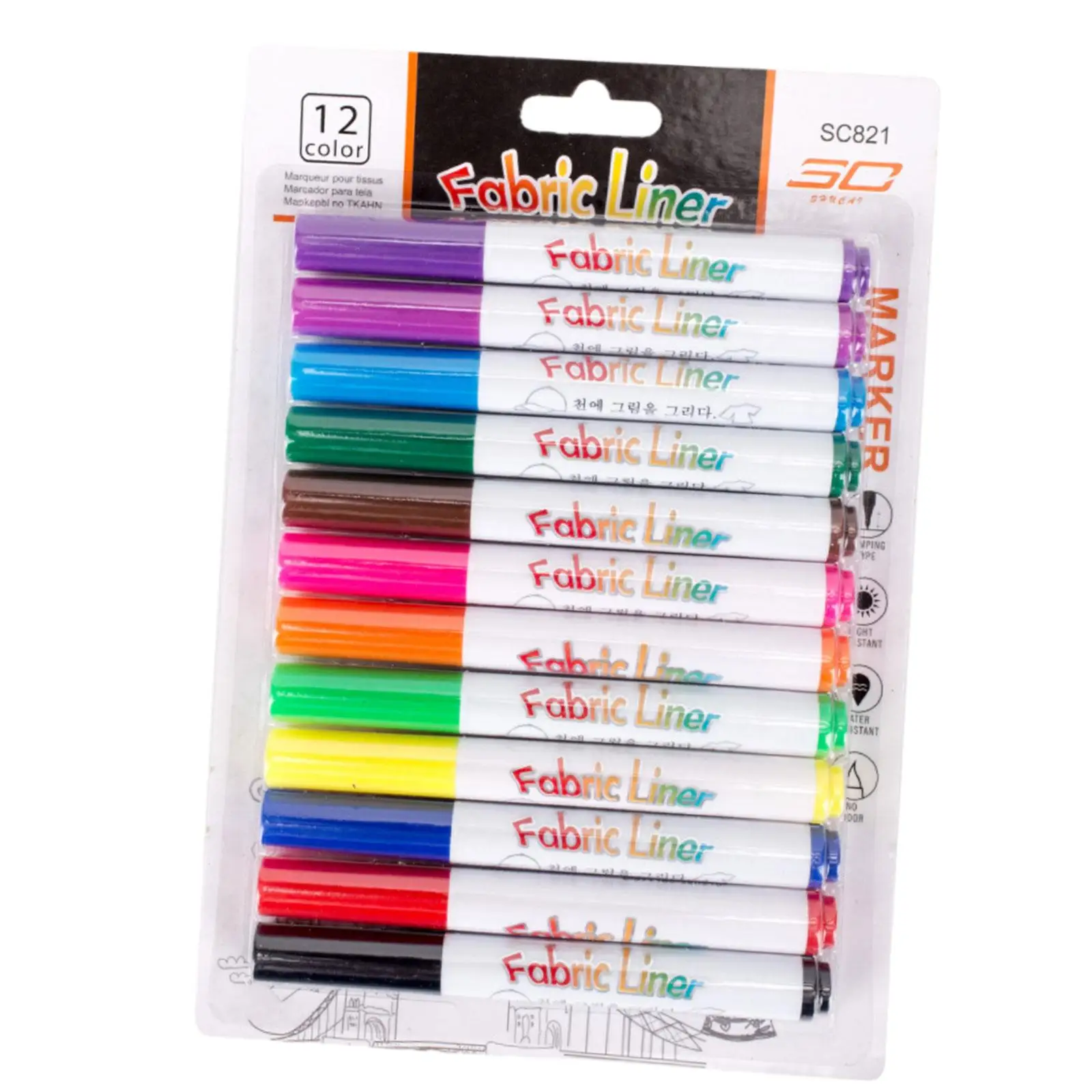 Stoff Marker Set Schreiben Malerei 12 Farben Textil Farbe Stifte DIY Stoff Farbe Stifte für Kleidung Leinwand Taschen Kleidung Hemden