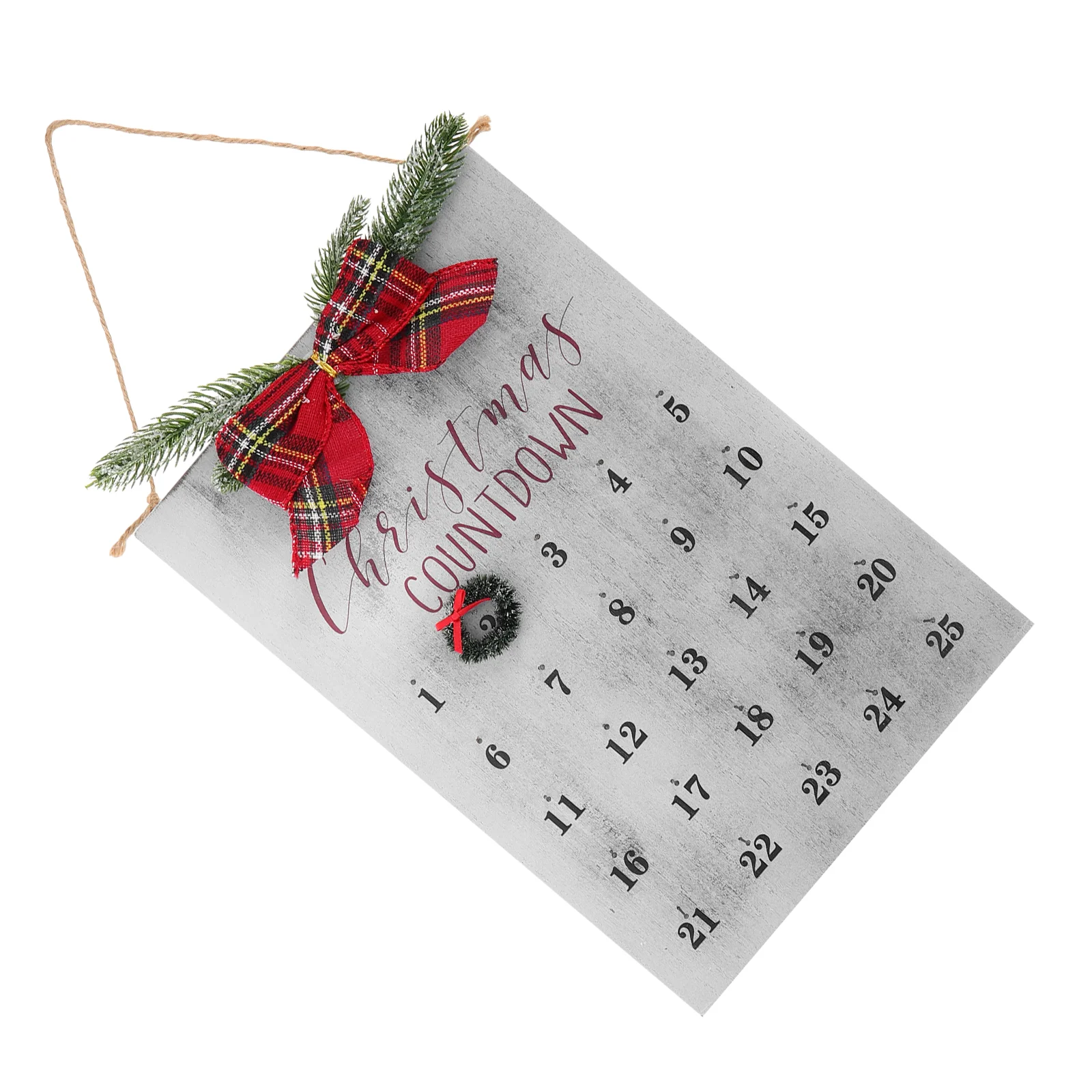 Christmas Countdown Calendar Rustic Decor Advent Dining Table 25 Days Farmhouse Wreath