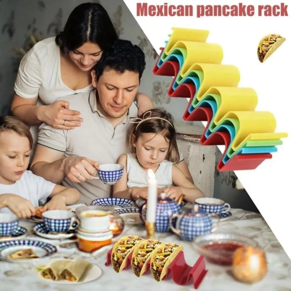 Mexican Roll Rack Taco Cake Racks for Cafes Creative Tortilla Pancake Shelf Holder Wave Shape Tray Holder Taco Cake Pancake Rack