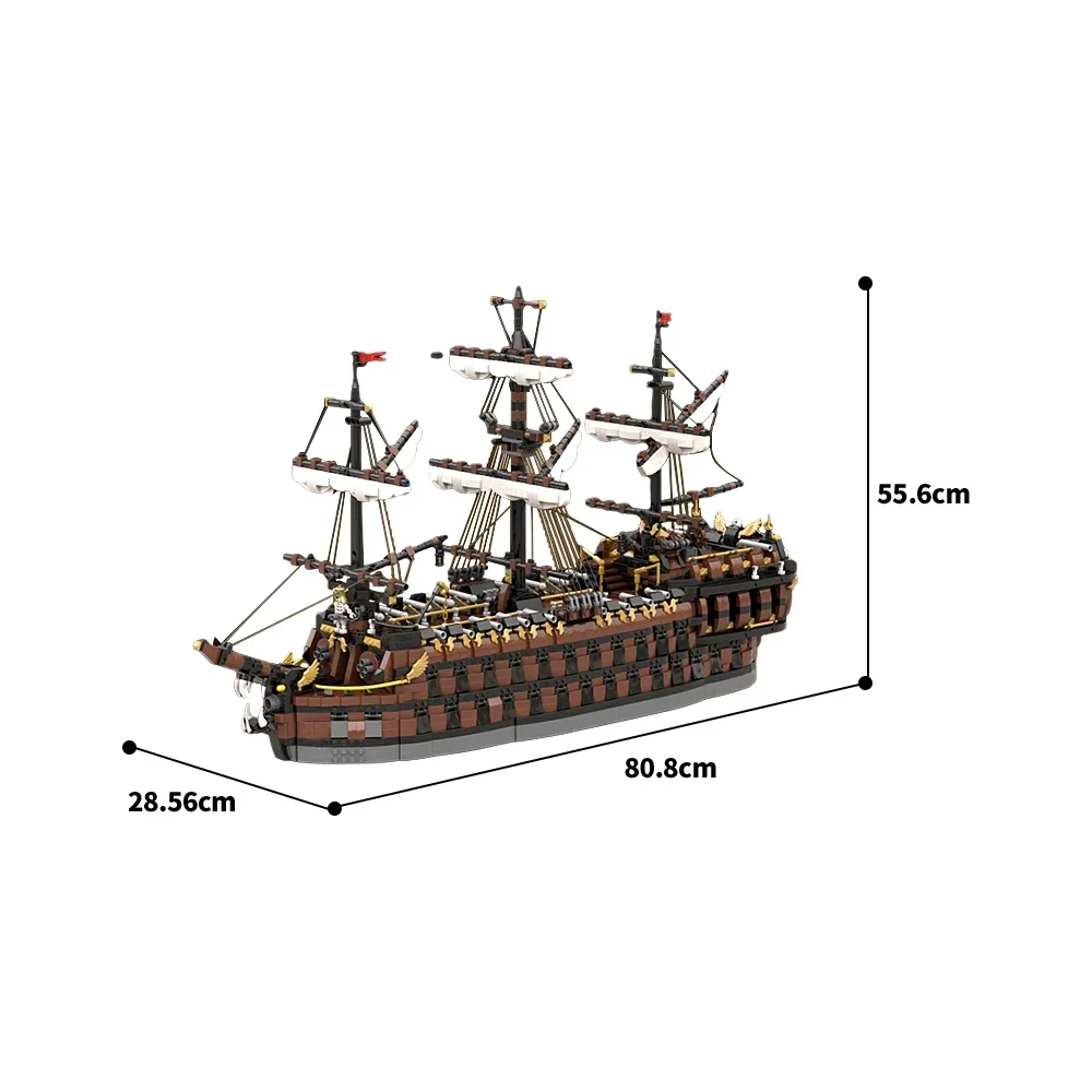 Gobricks MOC Pirate Ship Bricks The Phantom Dancer Ultimate Collector Series Model Building Blocks Creative Educational Toy Gift