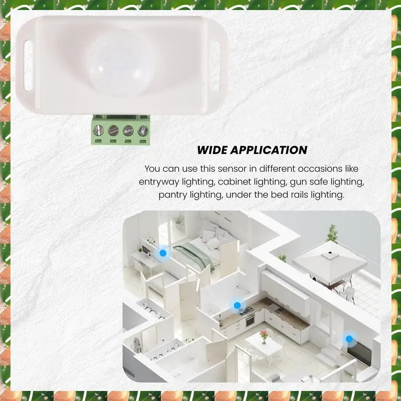 

JAJA PIR Infrared Motion Sensor Detector, DC 12V-24V Strip Light Motion Sensor Switch, For Cupboard Cabinet Stairs Kitchen
