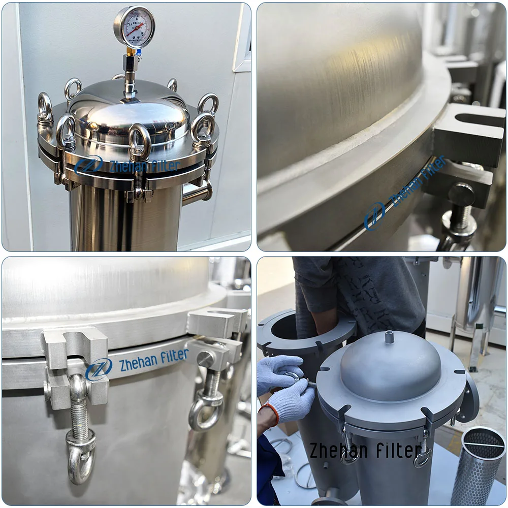 Sterile Filter 20 Inch Industry Water 316l Stainless Steel Bag Filter Housing Industry Dedusting Bag Filter for Liquid