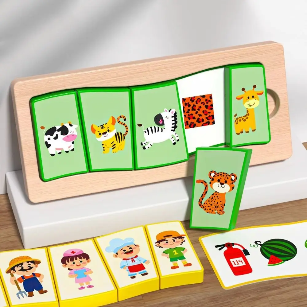 

Puzzle Board Wooden Toys 3D Puzzles Pattern Cognitive Montessori Shape Matching Board Game Challenges Interactive