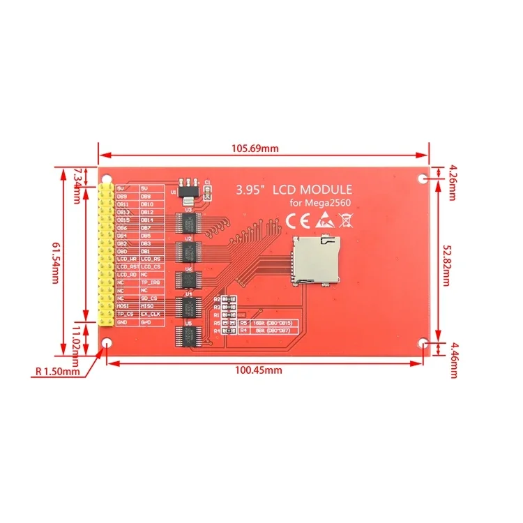 3.95 "/4.0" Inch 320*480 ILI9488 TFT Màn Mô Đun Màn Hình Với Bảng Điều Khiển Cảm Ứng Cho arduino UNO Mega2560 8 Bit