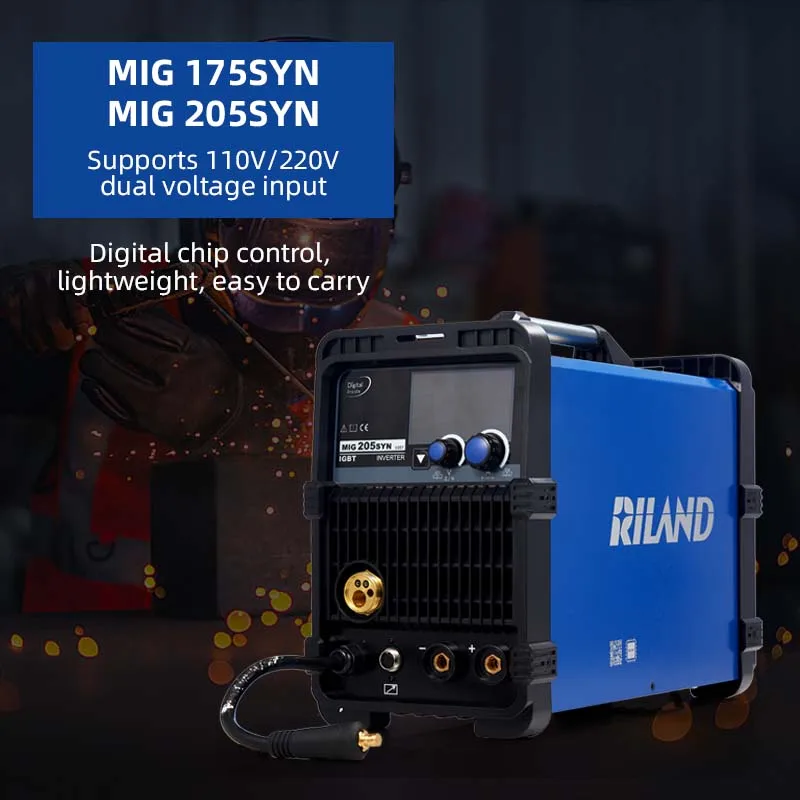 RILAND 5 en 1 MMA/LIFT.TIG/MIG/MAG/SPOOLGUN soldador multiproceso IGBT inversor MMA máquina soldadora con arranque en caliente