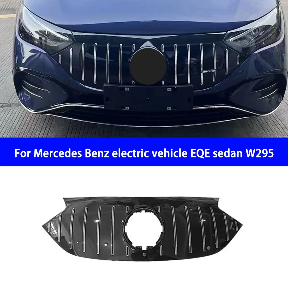 

Suitable for Mercedes Benz Electric Vehicle EQE Sedan W295 Vertical Terms GT Grille Original Car Replacement ABS Material