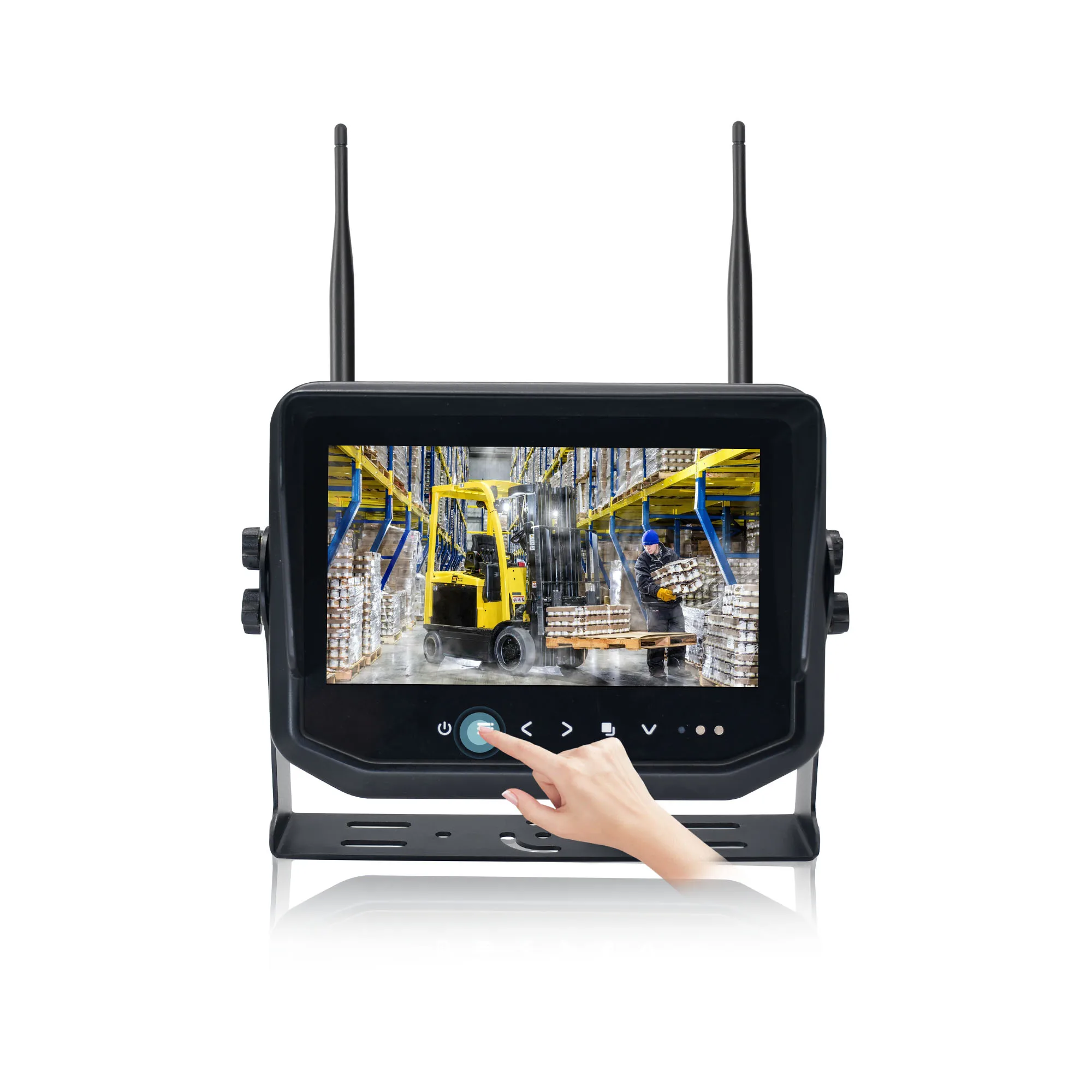 1080P Ahd نظام الكاميرا العكسية اللاسلكية 7 بوصة واي فاي مراقب الرؤية الخلفية مساعدة للشاحنة #2