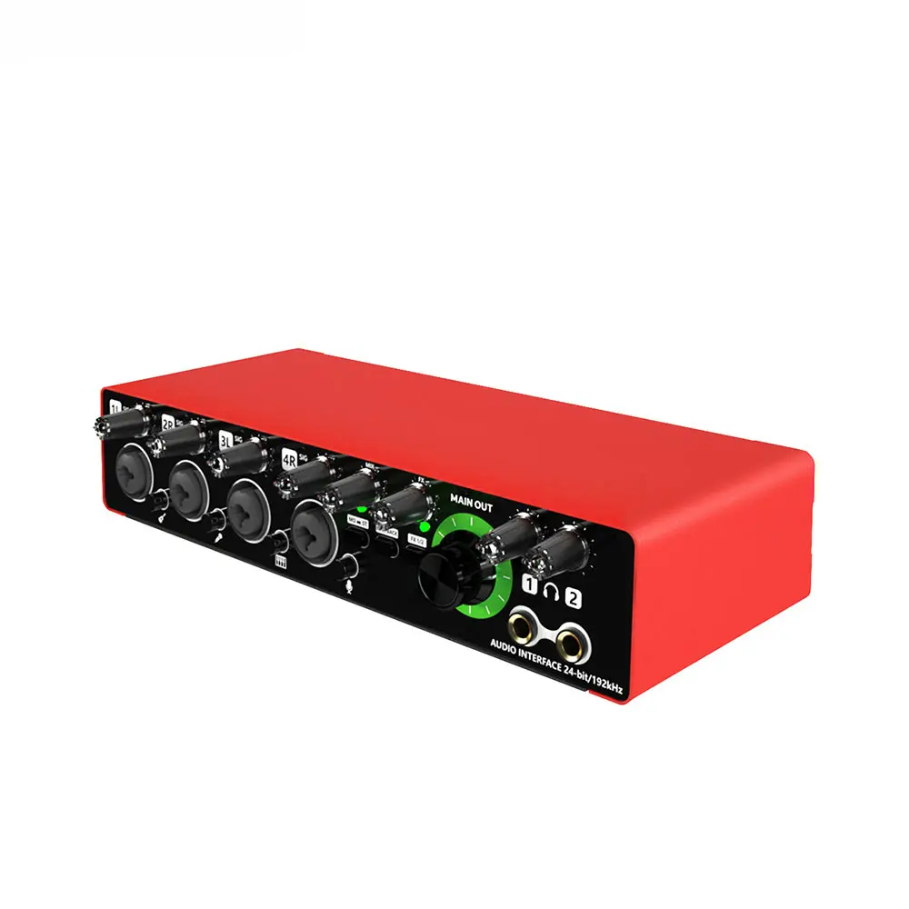 MD44 Professional  Usb Sound Card 24Bit 192Khz Audio Interface for Studio Recording Computer Live Broadcast